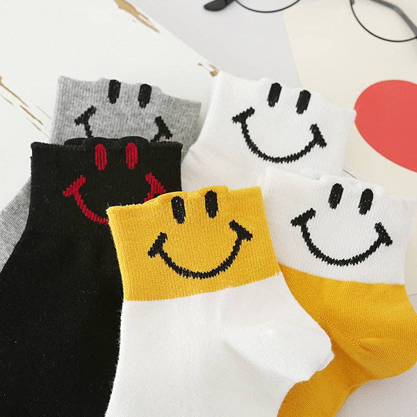 Smiley Face Assorted Ankle Sock