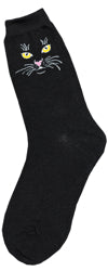Women's Black Cat Socks