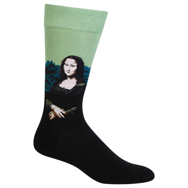 Men's Mona Lisa Da Vinci Crew Sock-Leaf