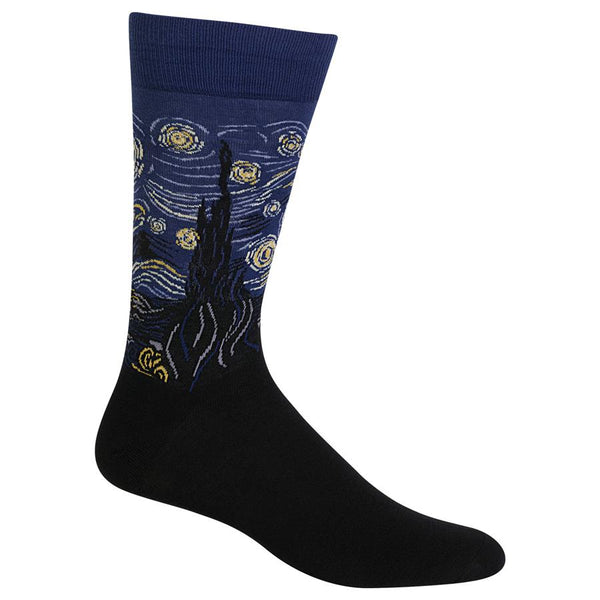 Men's Starry Night Van Gogh Crew Sock