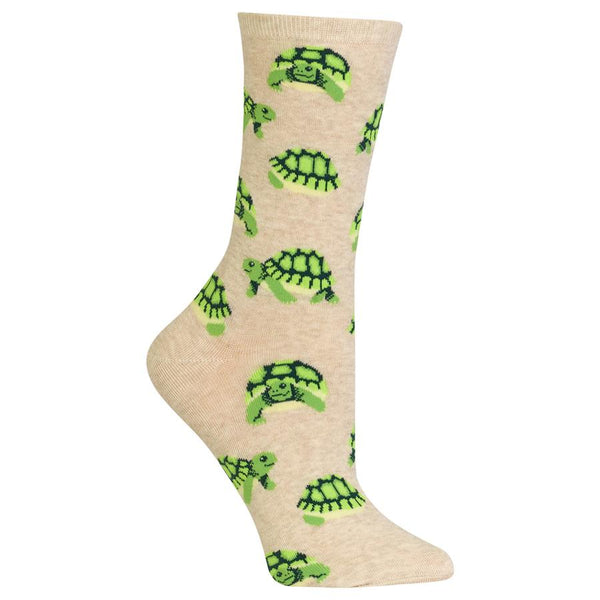 Women's Turtles Crew Sock - Natural*