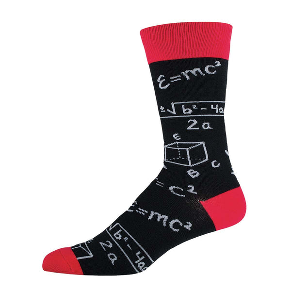 Men's Math Crew Sock -Black