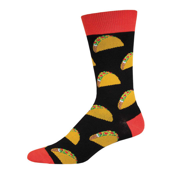 Men's Tacos Crew Sock -Black