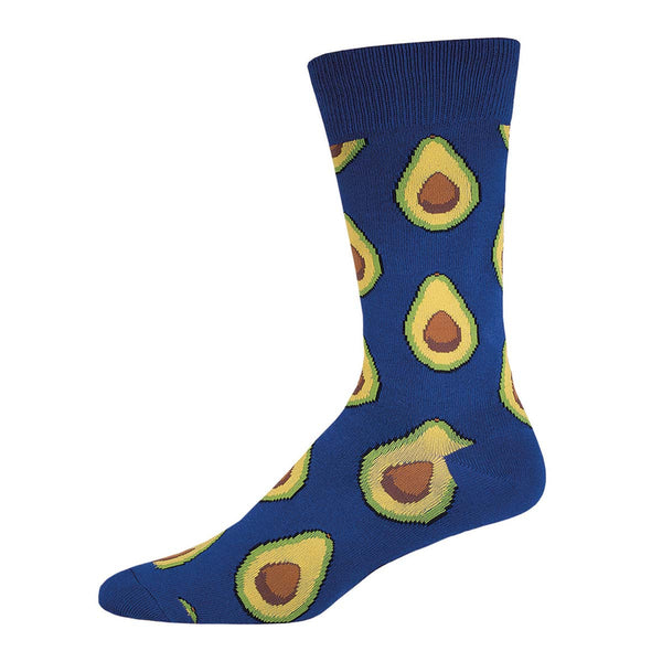 Men's Avocado Crew Sock -Royal Blue
