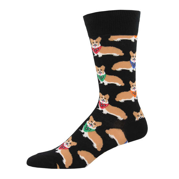 Men's Corgi Crew Sock -Black