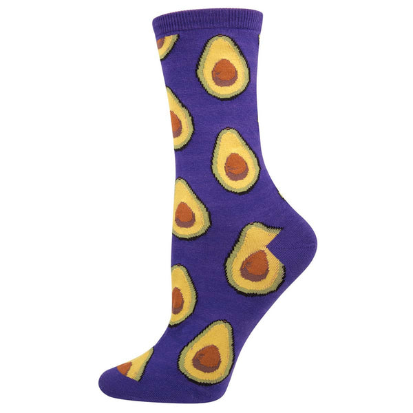 Women's Avocado Crew Sock-Grape