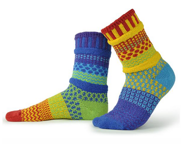 Solmate Rainbow Crew Socks Medium