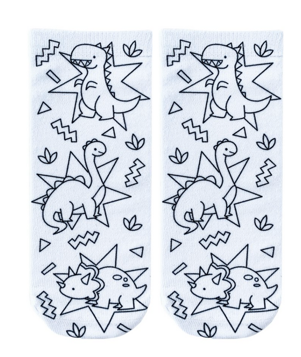 Coloring Socks -Dino Daze