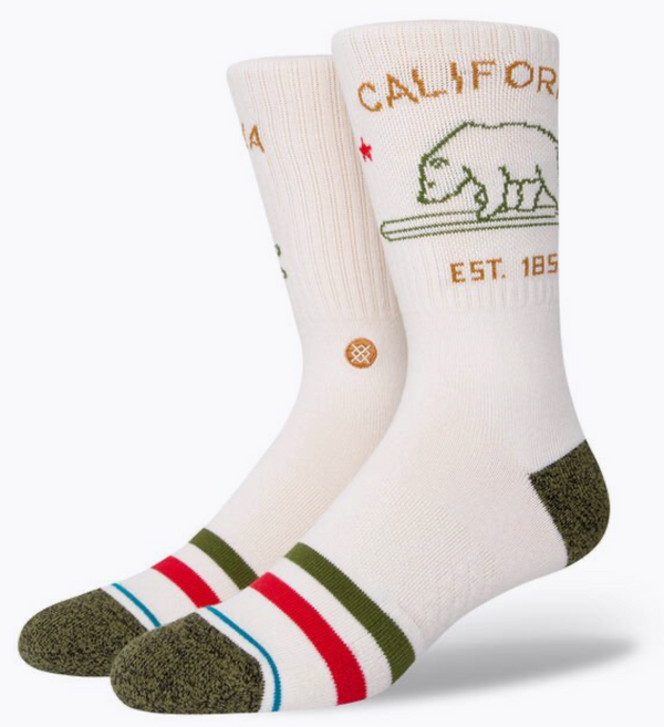 Men's California Republic Crew Sock -Large
