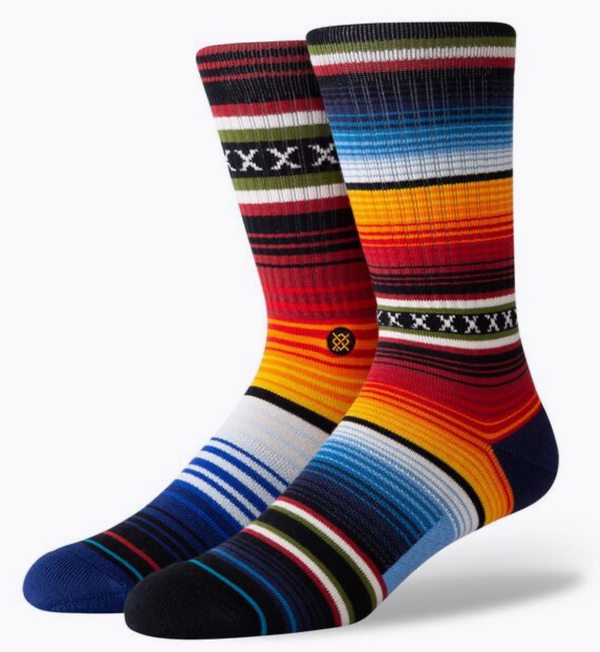 Men's Stance Curren Stripe Crew Sock -Medium