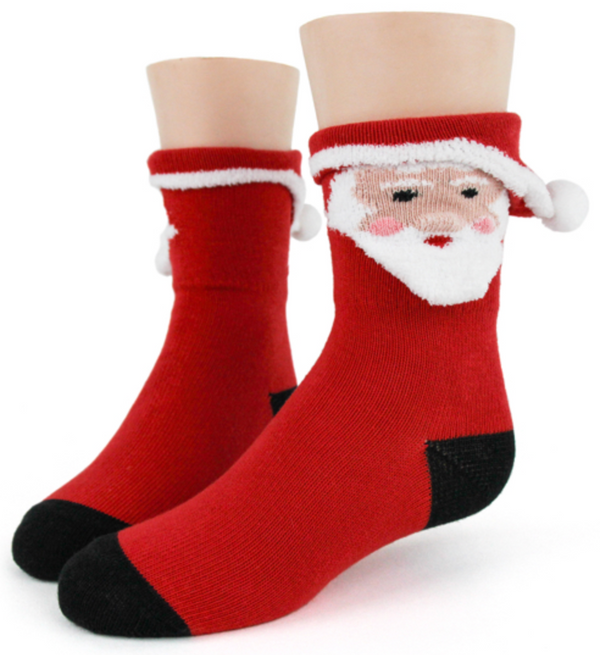 Youth 3-D Santa Socks