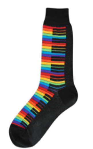 Men's Rainbow Piano Sock