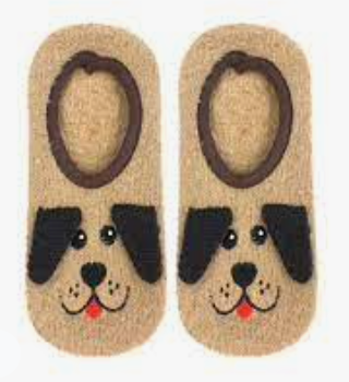 Fuzzy Slipper Dog Socks