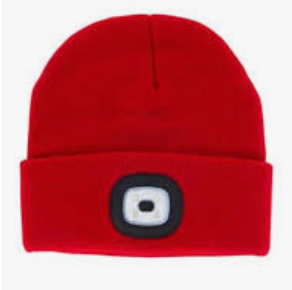 Rechargeable LED Beanie -Red
