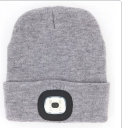 Rechargeable LED Beanie -Grey