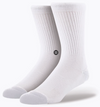 Men's Stance 3 Pack Icon Crew Sock -White -Large