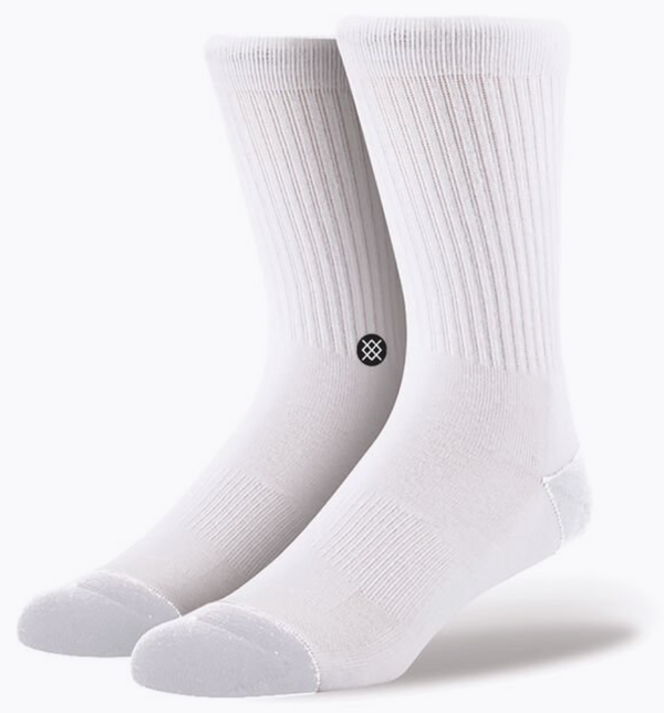 Stance 3 Pack Icon Crew Sock -White -Large