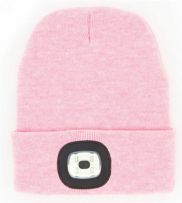 Rechargeable LED Beanie -Pink