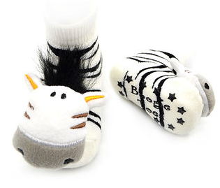 Zebra Boogie Toes Rattle Socks 1-2Y*