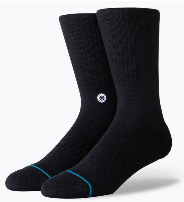 Men's Stance Icon Crew Socks -Black -Medium