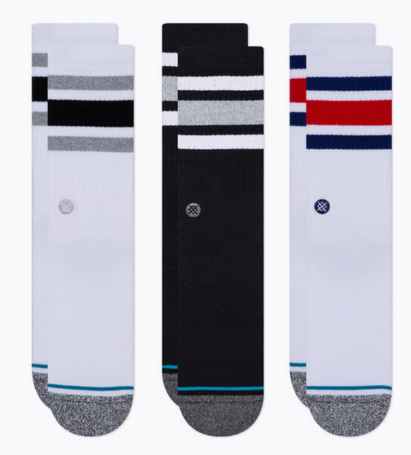 Men's Stance 3 Pack Boyd Crew Socks -Multi -Medium