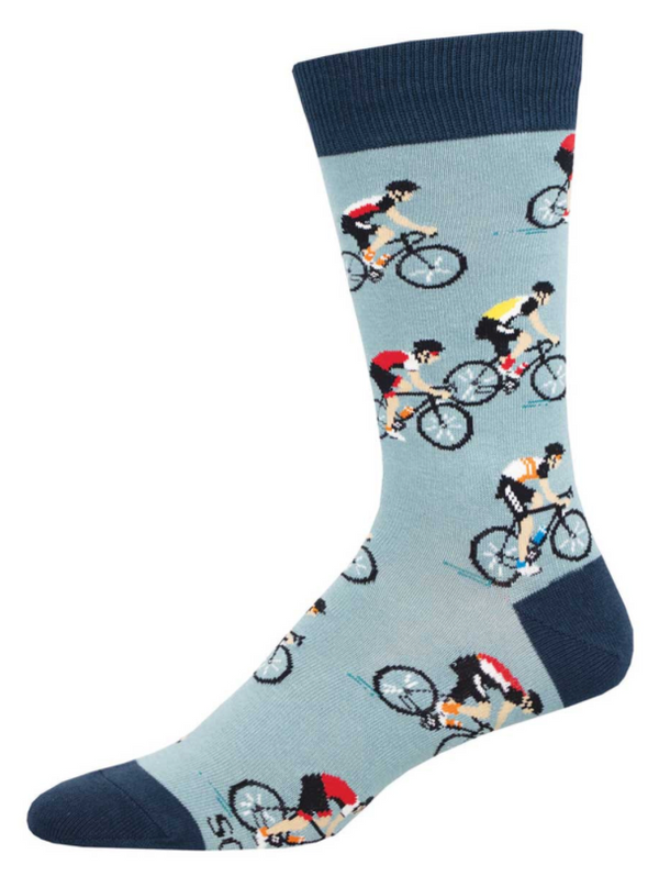 Men's Cycling Crew Socks -Blue