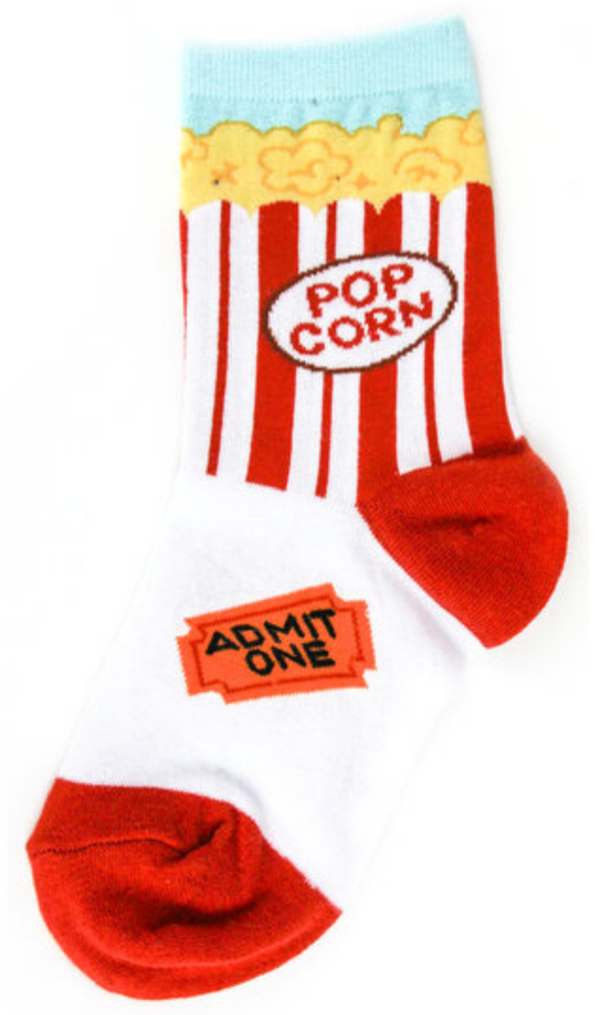 Kids's Popcorn Sock -Size 12-5 Youth