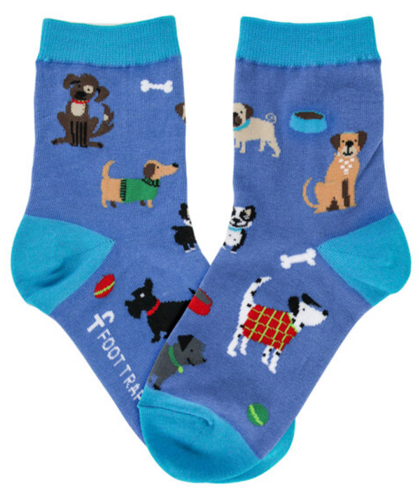 Kids's Dogs Crew Sock -Size 10-1 Youth