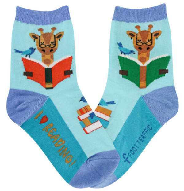 Kids's I Love to Read Crew Sock -Size 12-5 Youth