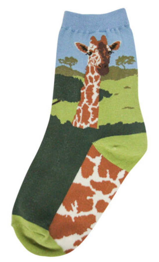 Kids's Giraffe Sock -Size 12-5 Youth