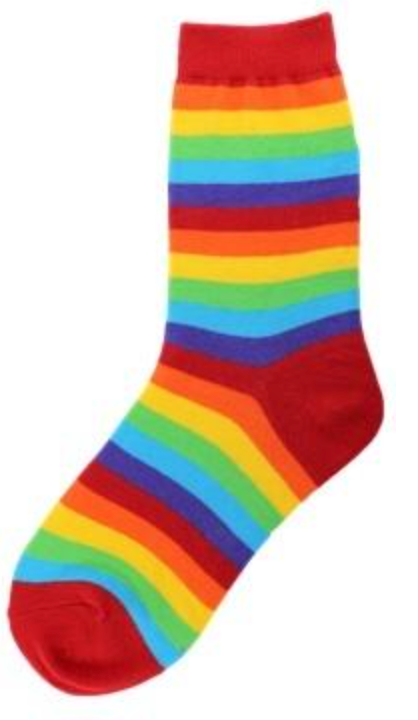 Kids's Rainbow Crew Sock -Size 12-5 Youth