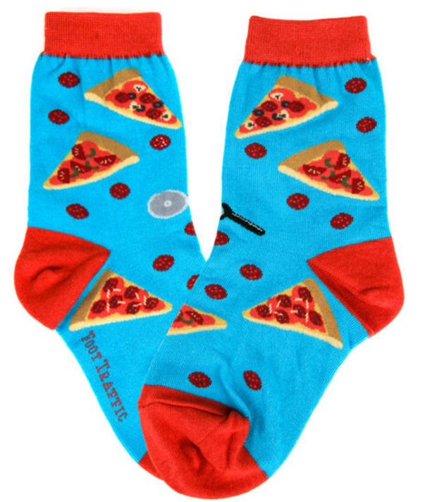 Kids's Pizza Slice Crew Sock -Size 12-5 Youth