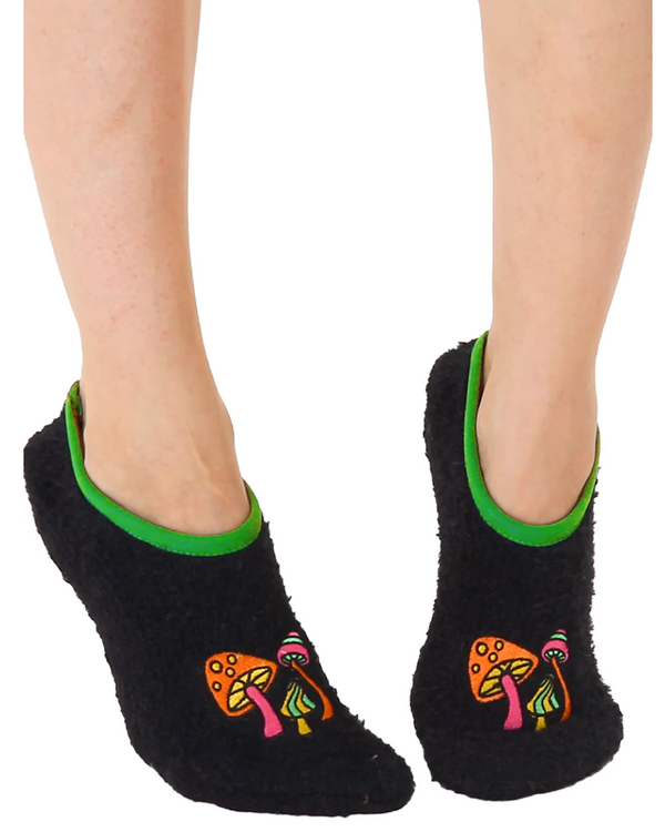 Fuzzy Slipper Mushrooms Slipper Socks