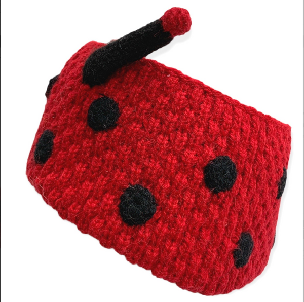 Knit Headband -Lady Bug