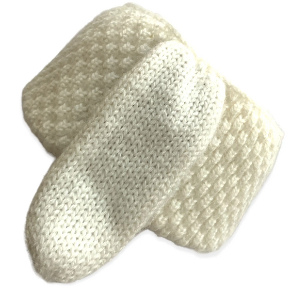 Knit Headband -Puppy Dog -White