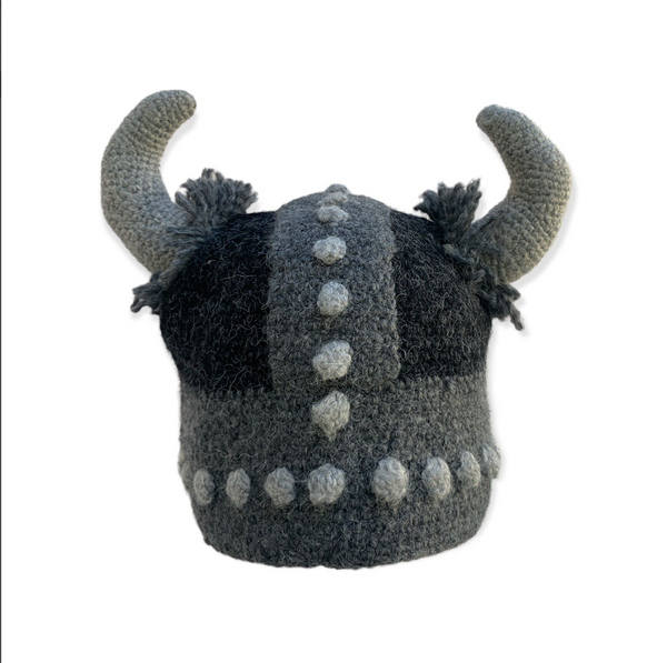 Knit Viking Hat -Dark Charcoal