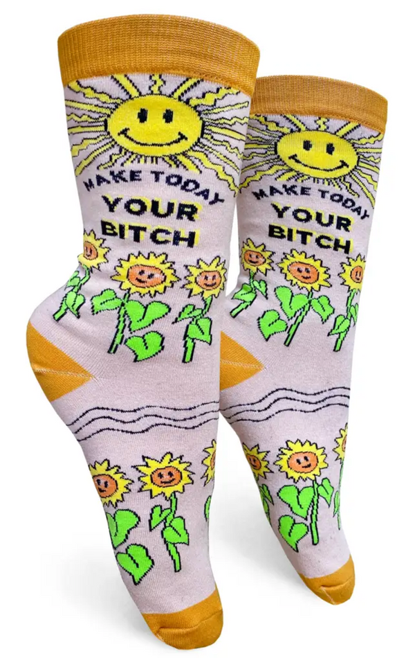 Women's Make Today Your Bitch Crew Sock ^