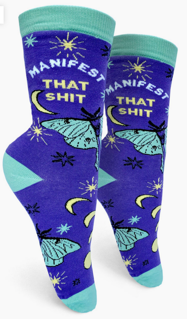 Women's Manifest That Shit Crew Sock