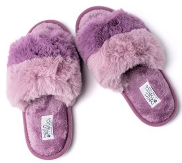 Cotton Candy Puff Slippers -Grape -Shoe Size 9-10