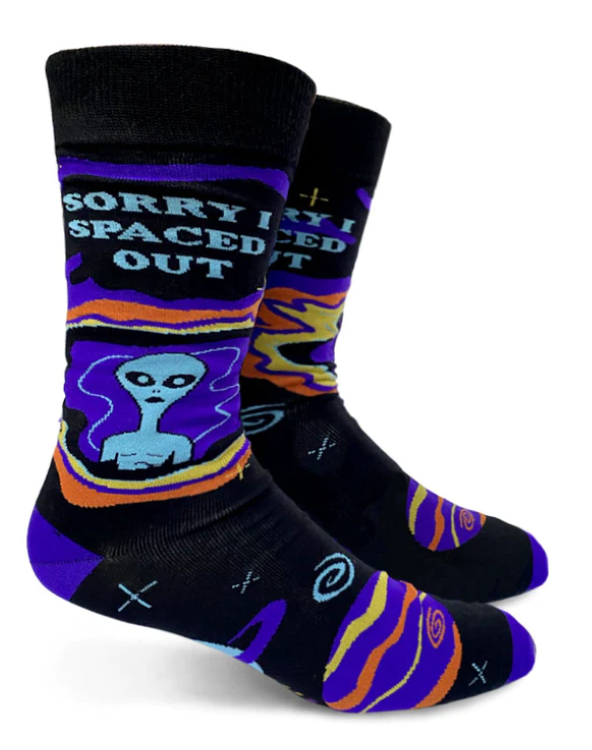 Men's Sorry I Spaced Out Crew Sock