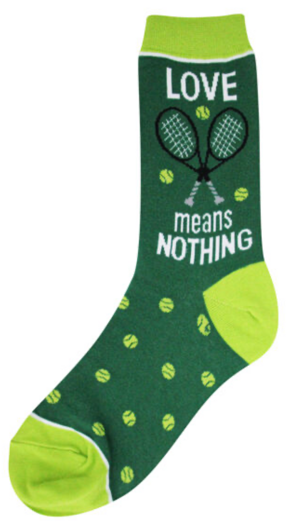 Women's Tennis Love Crew Sock