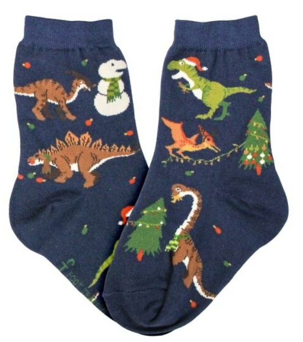Kids's Tree-Rex Dinosaur Crew Sock -Size 12 - 5 Youth