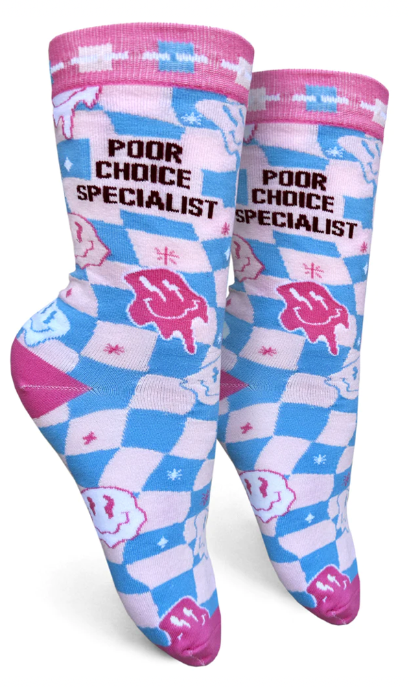 Women's Poor Choice Specialist Crew Sock