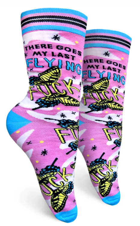 Women's There Goes My Las Flying Fuck Crew Sock