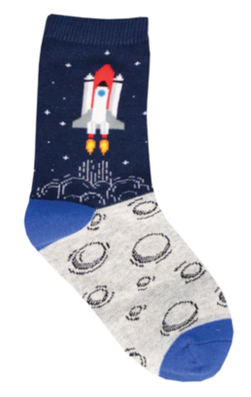 Kid's To the Moon and Back Crew Socks -2-4 Years