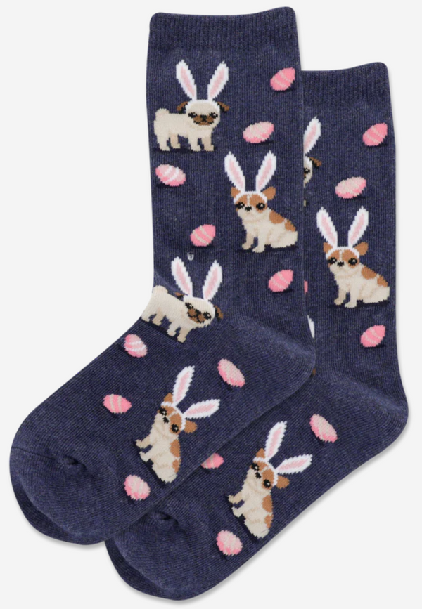 Women's Easter Dogs Crew Socks R