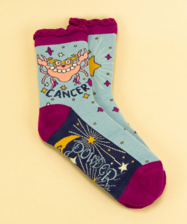 Powder Zodiac Ankle Socks -Cancer