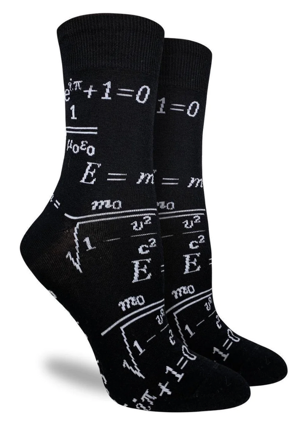 Women's Math Equations Crew Sock