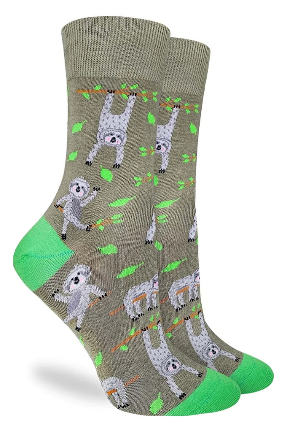 Women's Sloth Hanging Out Crew Sock