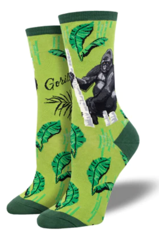 Women's Endangered Species Gorilla Crew Sock